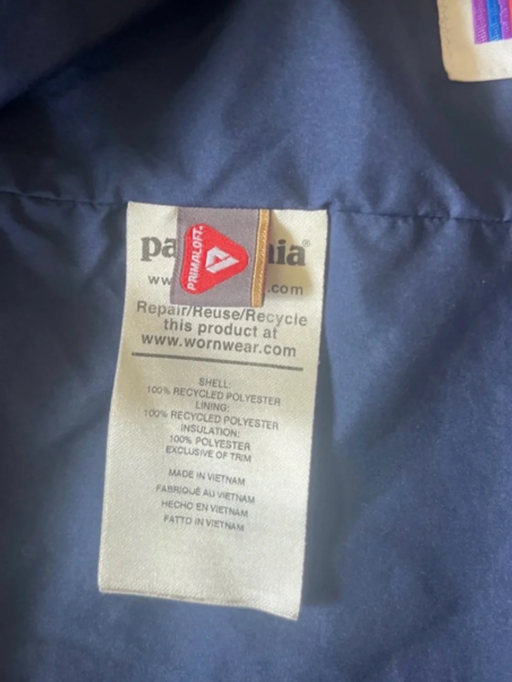 Patagonia Kids Navy Quilted Puffer Jacket